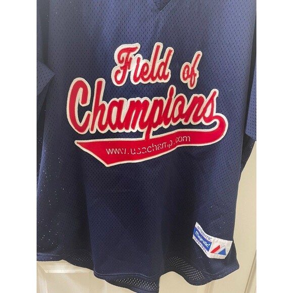 Vintage Baseball Jersey Authentic Majestic QUONG 23 With Patch USA FLAG XL - Picture 2 of 8